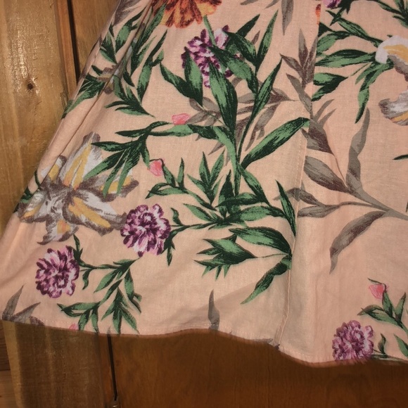 Athena Marie linen blend a-line floral skirt - Picture 3 of 7